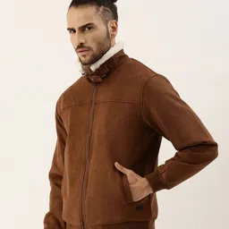 campus sutra Men Solid Bomber Jacket image 2