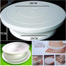 FIVANIO Cake Turn Table | Cake_Turntable_360_Rotation Plastic Plastic Cake Server image 4