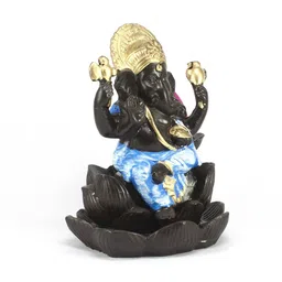 ecraftindia Lord Ganesha Blue Polyresin Idol image 4