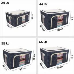 E Solutions WARDROBE ORGANISER/STORAGE BOX-335 (24LITERS) Poly-canvas Laundry Bag image 2