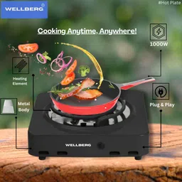 wellberg Multi use single coil electric stove perfect for café, home and outdoor needs Electric Cooking Heater image 2