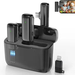 J13 Dual Wireless Lavalier Microphone, Noise Cancelling Clip-On Mic for YouTube, Compatible with Android (Type-C), IOS, DSLR & Camera-image-64