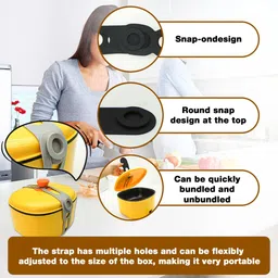 zibuyu Cooker Lid Locking Straps 2 Pack 24 Inch Stretchable Silicone Lid Retainer 24.4 inch Lid Set, Pack of 2 image 3