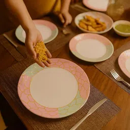 comfy homes Pack of 41 Melamin Elegent Round Melamine 41 Pcs Dinner Set Dinner Set image 5