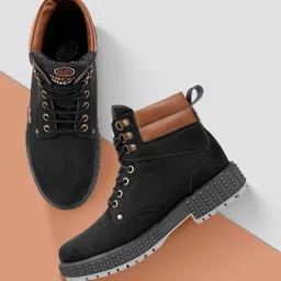 bacca bucci Moto Inspired SCOTT 4-Eye Combat Boots Boots For Men-picture-12