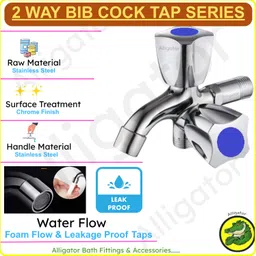 alligator Two Way Bib Cock Tap Angle Faucet Magic With Health Faucet & 1 Meter Shower Health Faucet image 4