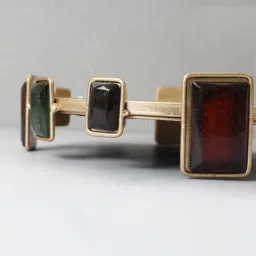 izzhaar Jewelled Crown Gold Glass & Resin Appetizer Platter image 4