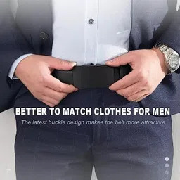 wizara Men Casual, Formal, Party, Evening Black Artificial Leather Belt image 3