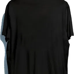 deccan store Women Printed, Typography Round Neck Pure Cotton Black T-Shirt image 2