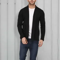 rigo Men Straight Full Sleeve Black Shrug image 2