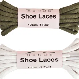 XERUS Shoe Laces Round Olive Green White For Boot Sport Hiking Shoe Lace-picture-29