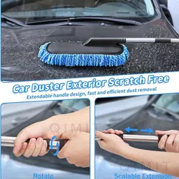 miniaura Microfiber Car Duster And Brush Type Flat Grey Car Cleaning_f19 Wet and Dry Duster image 2