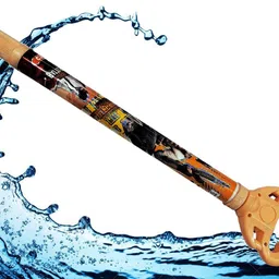 brown leaf (1 Pichkari+ 10 Holi Cap+1 Malinga Wig)for Kids Holi & Summer Pool Party Fun Water Gun image 5