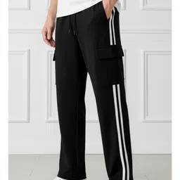 tedwoods Men Striped Black Track Pants-picture-20