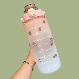 inscapedesign 2 Liter Inspirational Motivational Water Level Measurement Water Bottle for Gym 2000 ml Water Bottle-picture-29