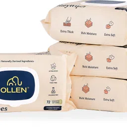 ollen Baby Wet Wipes with Aloe Vera Extract (Pack of 4)-picture-10