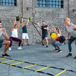 jaspo Adjustable Speed Agility Ladder for Field Sports (Football, Soccer, Hockey, Basketball & Other Sports) Training & Fitness Gym Track (5.4 Meter/11 rungs) Speed Ladder image 5