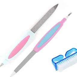 roodiles 2 Nail Filers & 1 Nail Scrub Brush Combo | Professional Nail Care & Cleaning Set for Smooth, Shiny Nails-picture-37