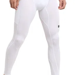 invincible Solid Men White Tights image 3