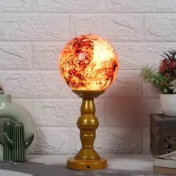 decorativeray 3D Red & Gold Glass & Metal Table Lamp-picture-33