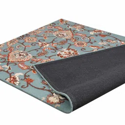 presto Blue Traditional Wool 5 ft x 7 ft Hand Tufted Carpet image 5