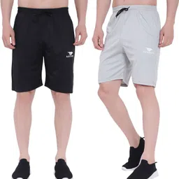 skyrow Pack of 2 Solid Men Multicolor Basic Shorts, Night Shorts, Running Shorts, Sports Shorts, Casual Shorts-picture-22