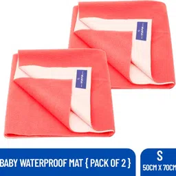 weewish Waterproof - Cotton, Fleece Dry Sheet - Reusable & Washable-(Small) - Pack of 2 image 1