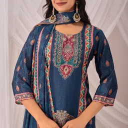 bindudi Printed Kurta, Palazzo & Dupatta Set image 4