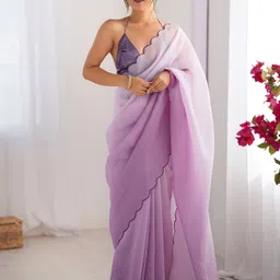 Ombre Bollywood Chiffon Saree-image-14