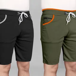 viradiyaenterprise Pack of 2 Solid Men Reversible Black, Green Boxer Shorts image 1