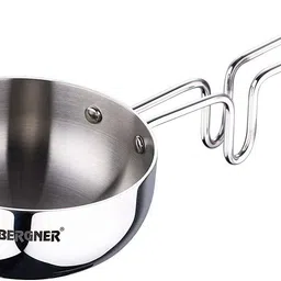 Argent Tri-ply 1 Liter Silver Tadka Pan 12 cm diameter 1 L capacity-image-57