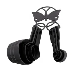 5 needs Vina Black Plastic (Set of 10) Measuring Cup & Spoon Set image 5