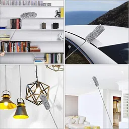 niptron Cleaning Brush Feather Microfiber Duster with Extendable Rod Dust Cleaner Wet and Dry Duster image 5