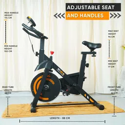 wrogx Spin 100 Spin Bike with Adjustable Handlebar & Magnetic Resistance Upright Stationary Exercise Bike image 3