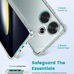 shieldtech Back Cover for OPPO A3X 5G, With 360 Degree Protection Crystal Clear Soft TPU + PC Case image 3