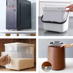 krinmay White Caster Wheels Set –Wheels for Furniture, Trolley, Rack (Set of 4) Appliance Furniture Caster image 3