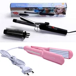 MARSELITE (Crimper+Curler) Combo of Hair Curler & Hair Crimper Machine for Girls - Electric Hair Styler-image-87