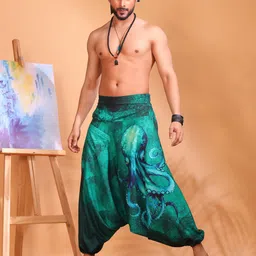 stand out Animal Print Cotton Men Harem Pants image 4