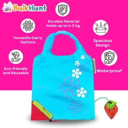 oytra Strawberry Pack of 6 Grocery Bags image 3