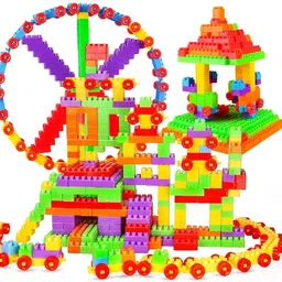 vinmot 70+Pc Colorful Plastic Smart Puzzle Intelligent Building Blocks Toy Set for Kids image 2