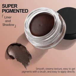 hsq Brown Gel Eyeliner with Brush – Waterproof, Smudge-Proof & Bold Finish 5 g image 4