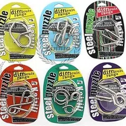 crazybuy Metal Wire Puzzle, IQ Metal Puzzle Mind Game for Kids ( medium size pack of 6 )-picture-25