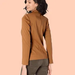 rocksy Women Solid Single Breasted Formal Blazer image 2