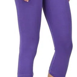rocksy 3/4th Capri leggings Women White, Purple Capri image 3