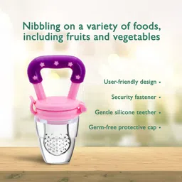 neospace Silicone Food/Fruit Nibbler with Extra Mesh, Soft Pacifier Feeder image 2