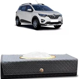 brothertwo Car Tissue Box Holder with 100 Tissue For Renault Triber Vehicle Tissue Dispenser image 1