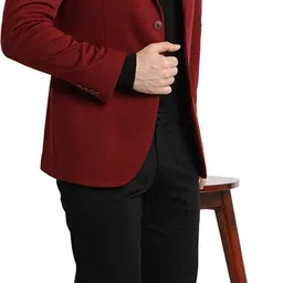 turtle Men Solid Single Breasted Casual Blazer image 5