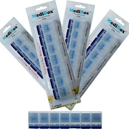 medibox 7 - day Long Portable, Moisture Proof Medicine Case Pack of 4 Pill Box-picture-24