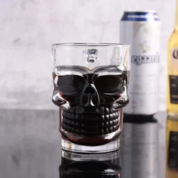 vastarpara house (Pack of 1) Skull Beer Mug 540ML for Your Home Bar|Large Glass Beer Mug for Party|crystal glass Glass Set (540 ml, Glass) Glass Water/Juice Glass image 2
