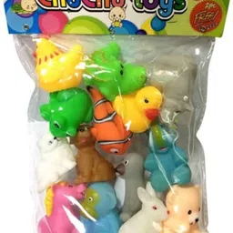 khatushyam Chu chu bath toys cractor multicolour colour 12 piss set chu chu toys Rattle-picture-11